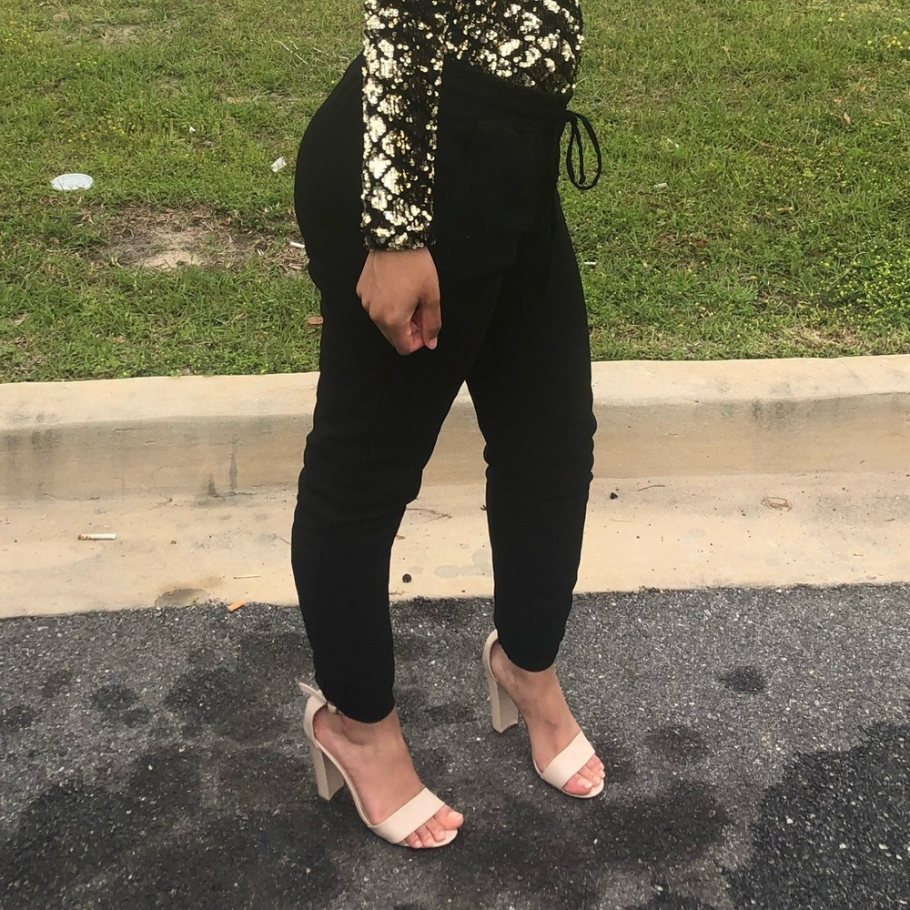 Forever 21 Black Slim-Fit Joggers